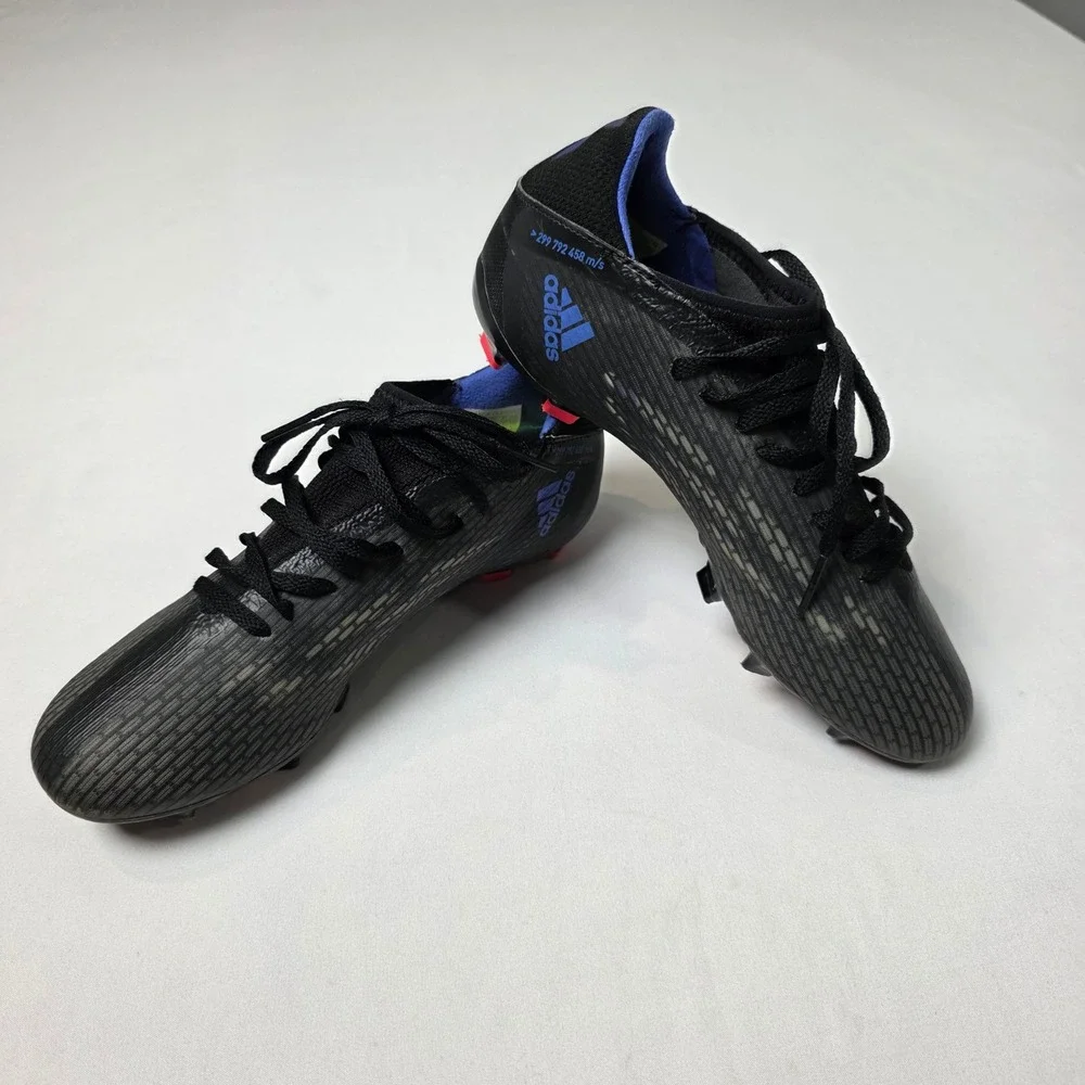 Adidas X Speedflow 3 FG Soccer Cleats Mens 6.5 Black‎ Blue FY3296